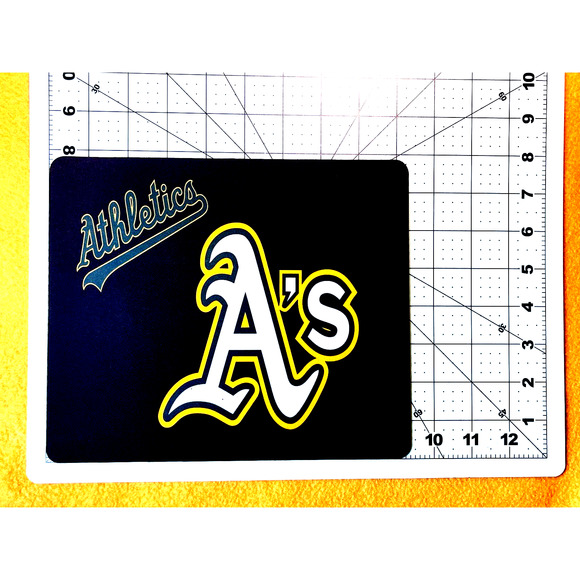 ATHLETICS BASEBALL HIGH QUALITY MOUSE PAD MAT FOR OFFICE AND SCHOOL - Picture 2 of 4